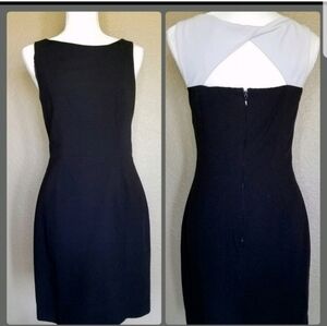 H & M Black and Gray Keyhole Back  Dress Size 8